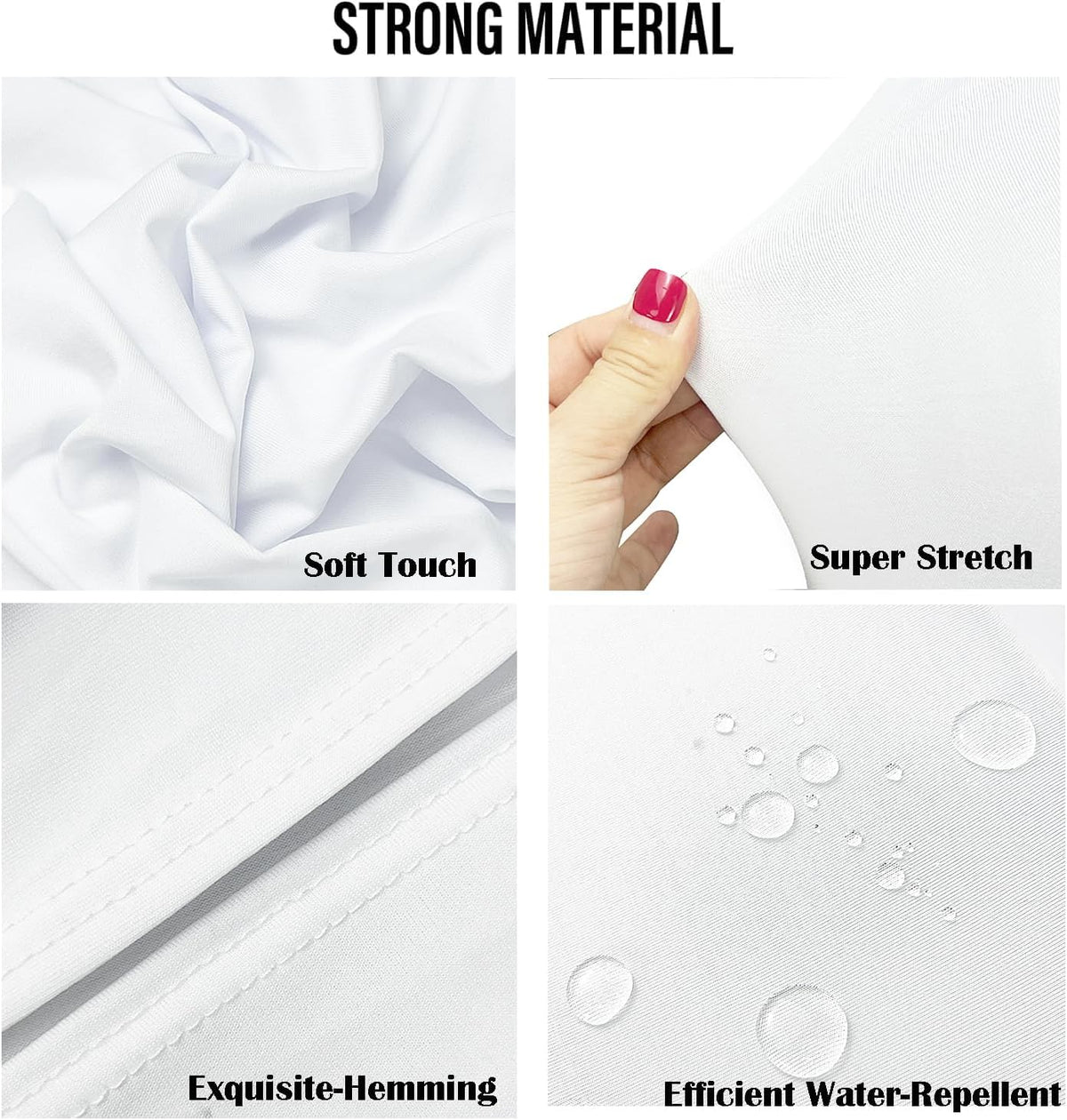 40PCS Spandex Folding Waterproof Chair Covers for Party,White New