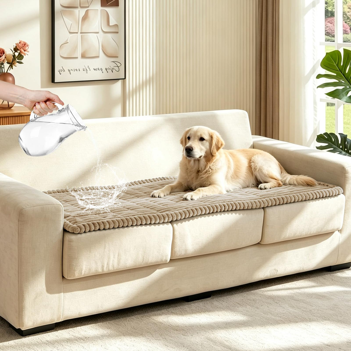 Waterproof Couch Cover for Dogs, Non Slip Washable Sofa Protector