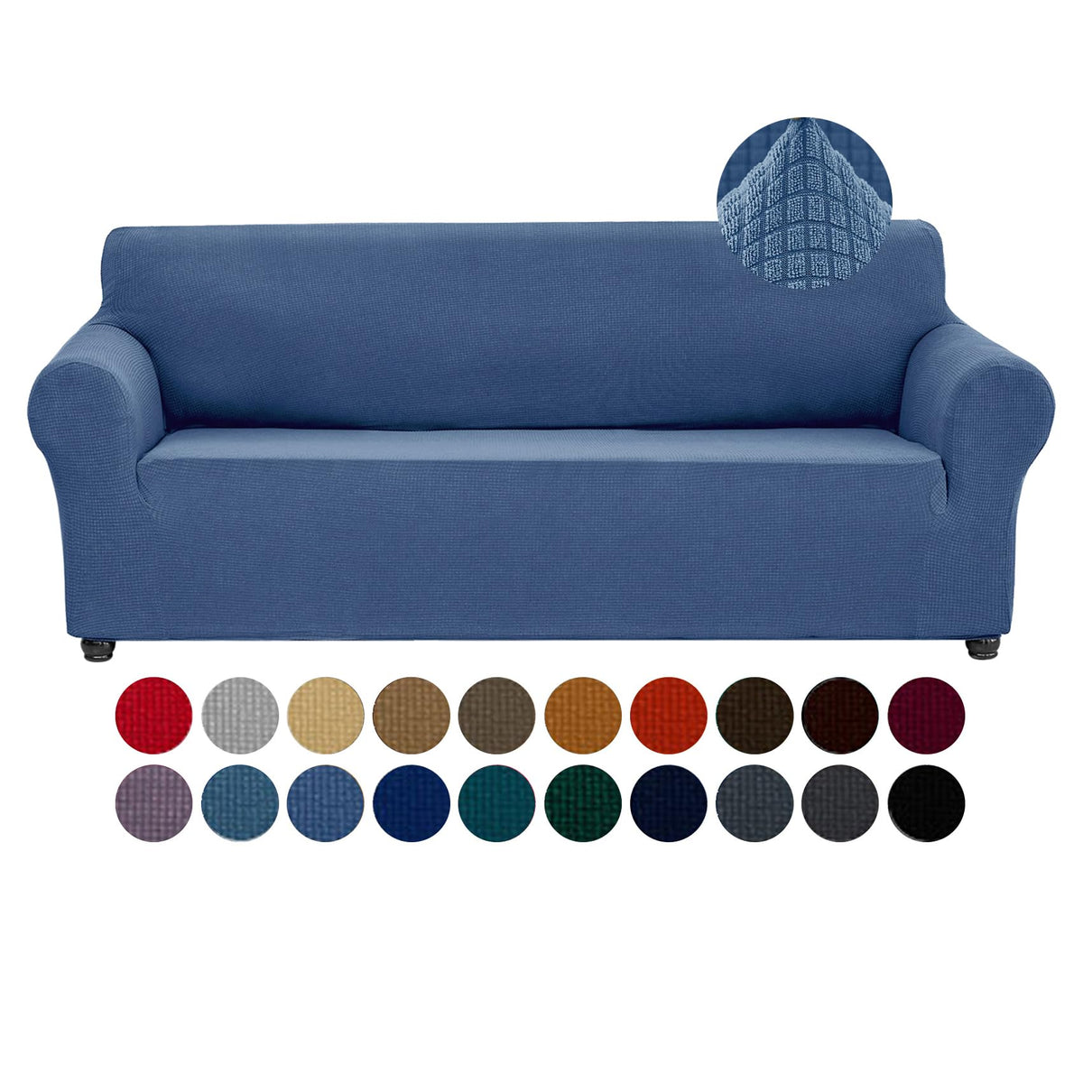 Joccun Stretch Chair Couch Cover,1-Piece Sofa Slipcover Spandex Jacquard Fabric Sofa Covers with Elastic Bottom,Washable Furniture Protector for Dogs,Cats,Kids(Armchair,Wide 35" - 55",Black)
