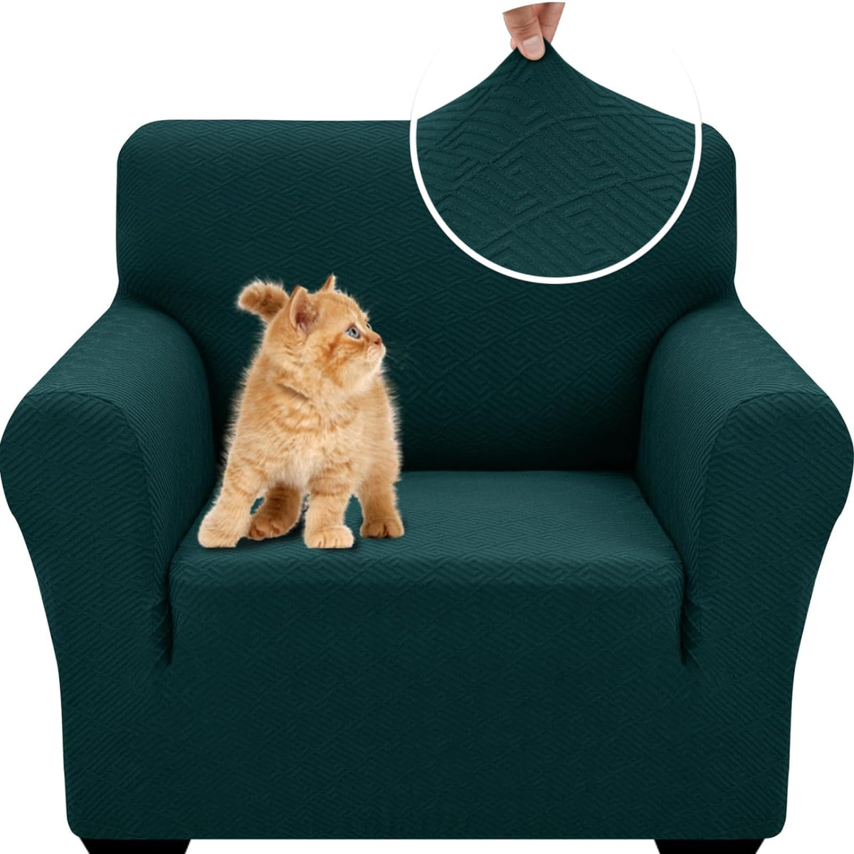 XINEAGE Stretch Jacquard Armchair Cover, Non Slip Sofa Slipcover for Dog