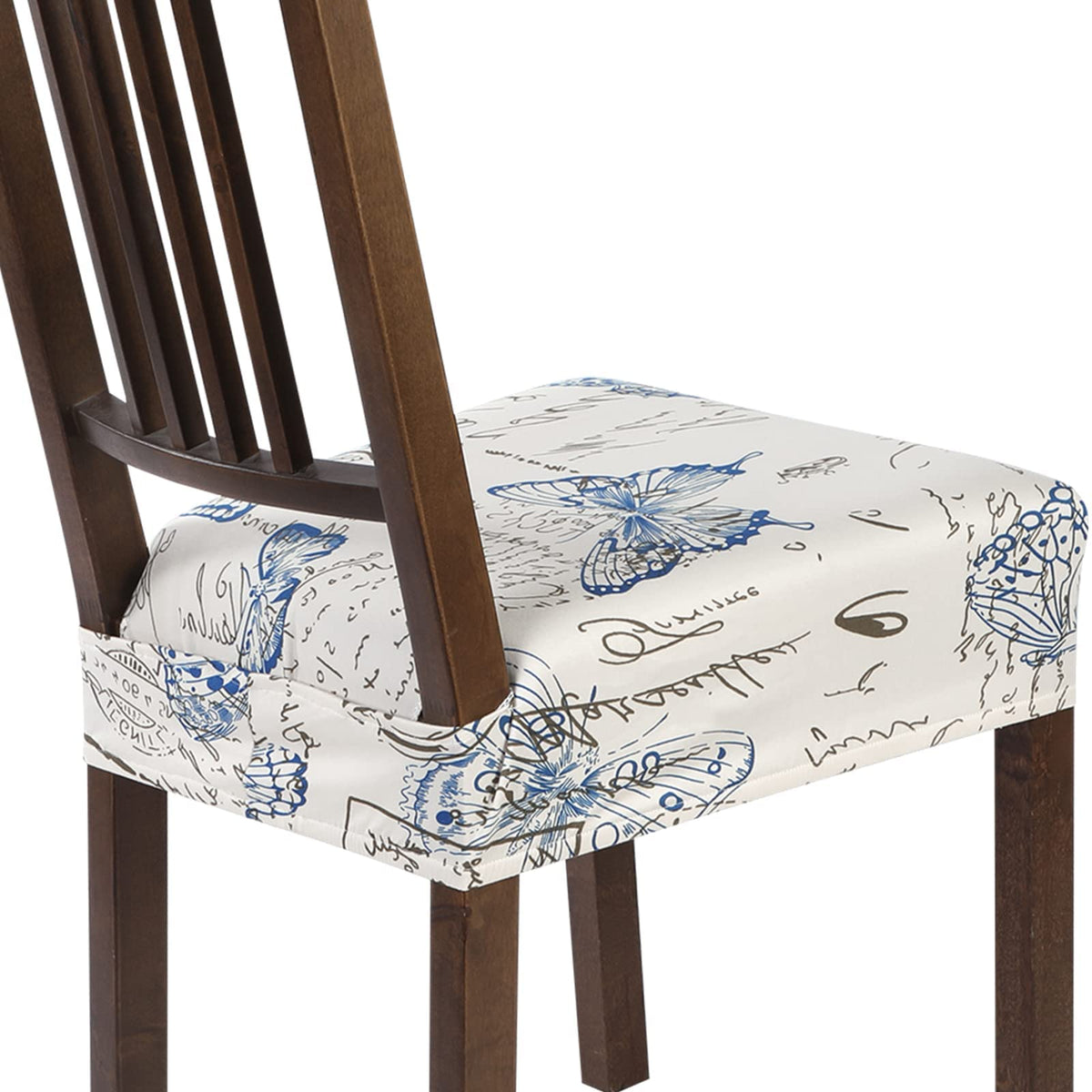 SearchI Dining Chair Seat Covers, Rear Covered(Fall Flower, 4pcs)