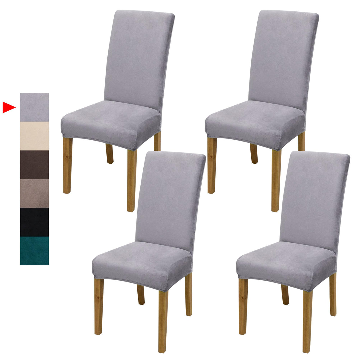 Velvet Dining Chair Covers,Dining Room Chair Covers Set of 6