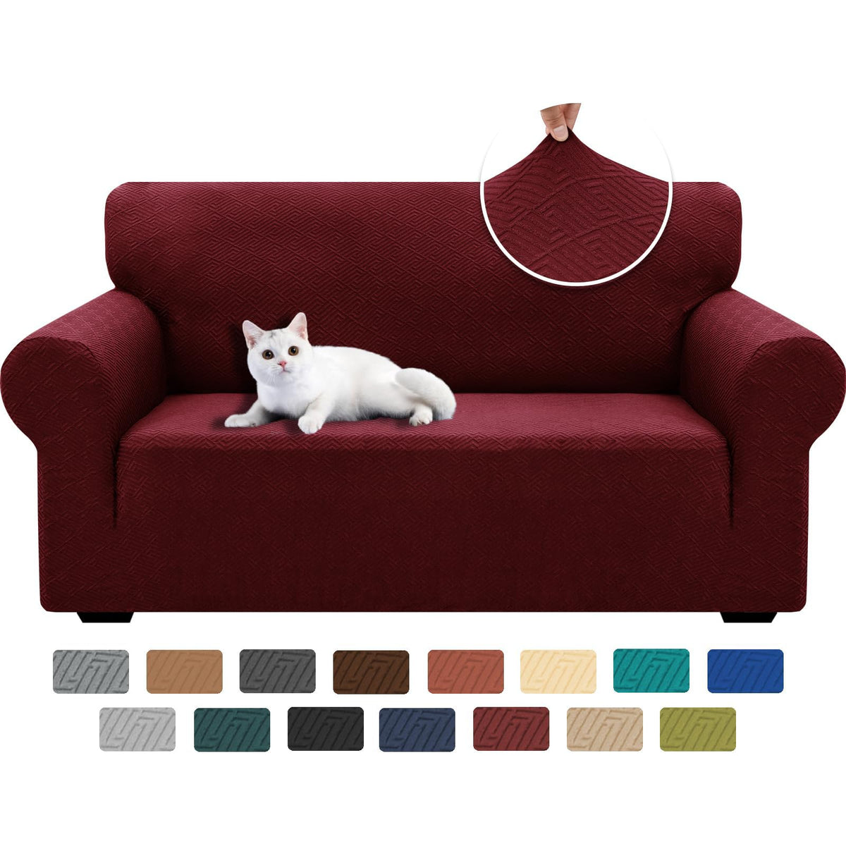 XINEAGE Stretch Jacquard Armchair Cover, Non Slip Sofa Slipcover for Dog