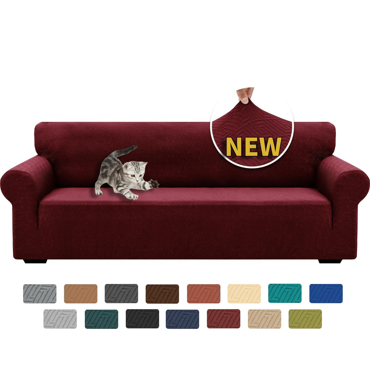 XINEAGE Stretch Jacquard Armchair Cover, Non Slip Sofa Slipcover for Dog