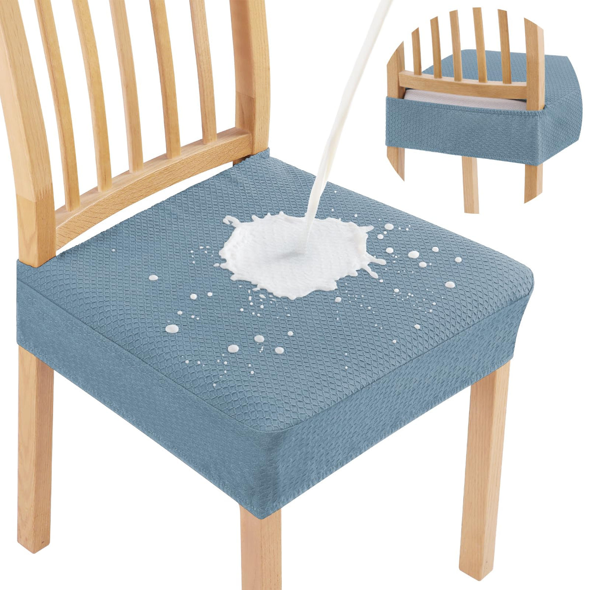 Smiry Waterproof Seat Covers for Dining Room Chairs, Set of 4