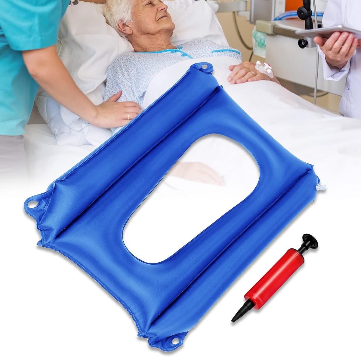 Namalu Inflatable Bed Sore Cushion for Butt Pressure Sore Relief, Blue