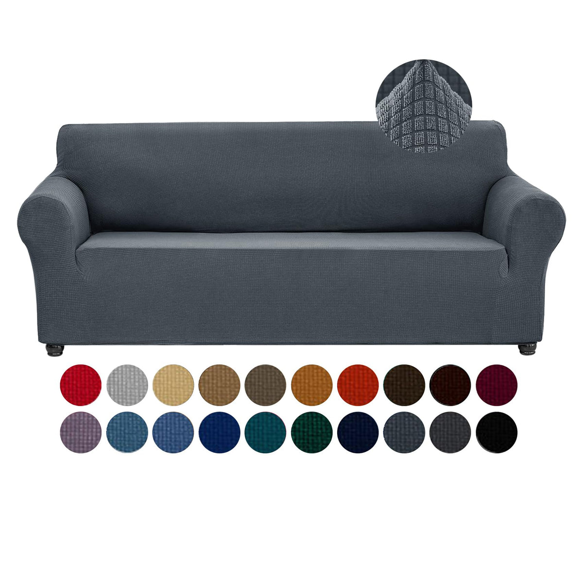 Joccun Stretch Chair Couch Cover,1-Piece Sofa Slipcover Spandex Jacquard Fabric Sofa Covers with Elastic Bottom,Washable Furniture Protector for Dogs,Cats,Kids(Armchair,Wide 35" - 55",Black)
