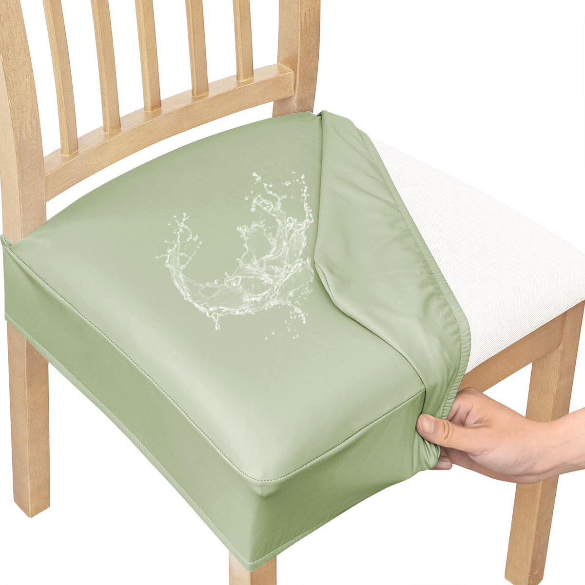Smiry Waterproof Pu Leather Seat Covers for Dining Room Chairs Set of 4