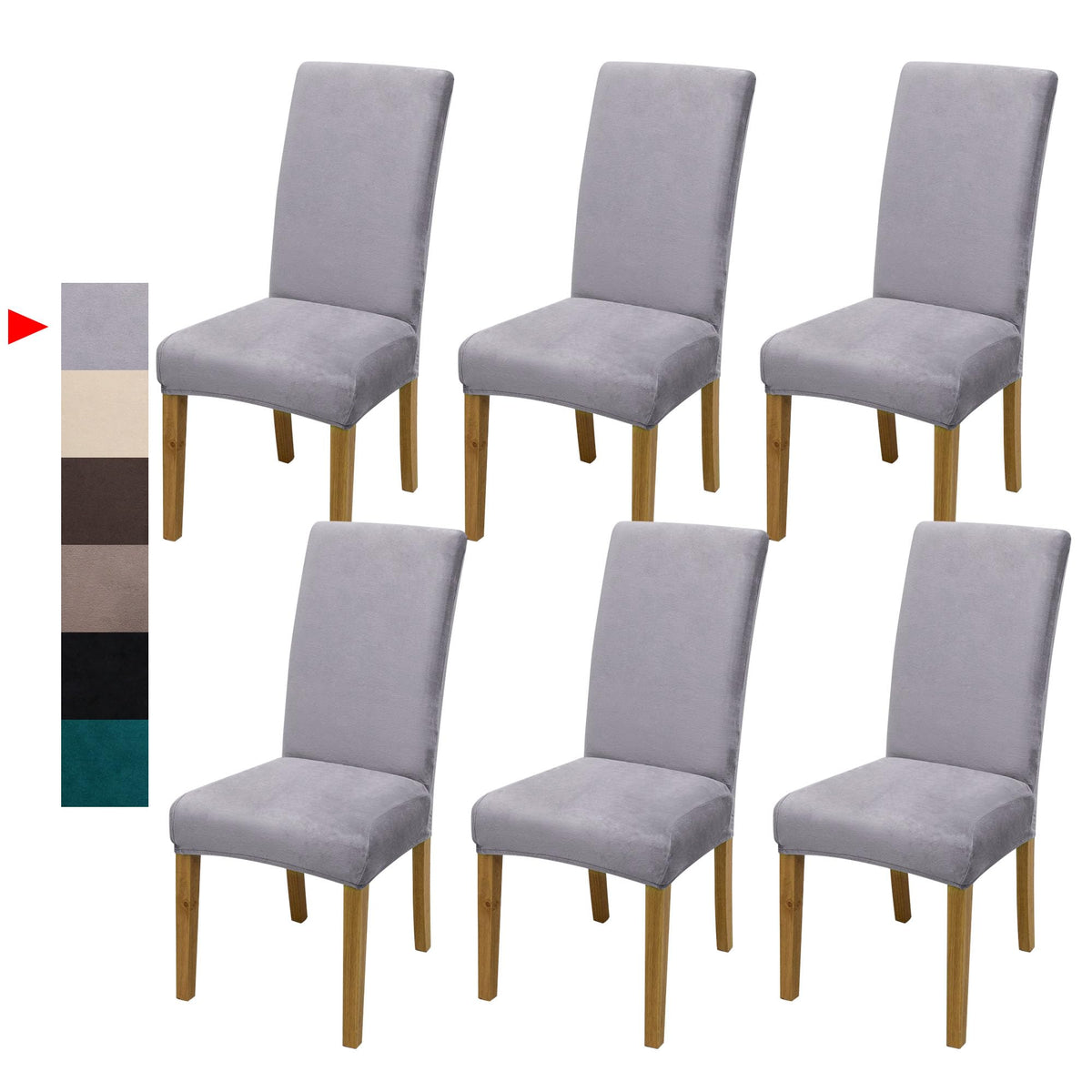Velvet Dining Chair Covers,Dining Room Chair Covers Set of 6