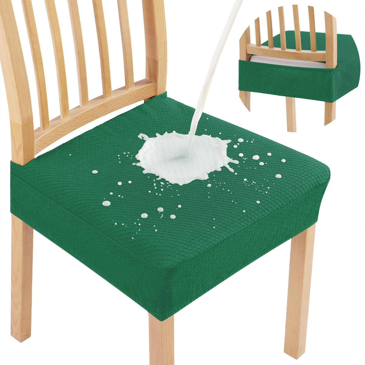 Smiry Waterproof Seat Covers for Dining Room Chairs, Set of 4