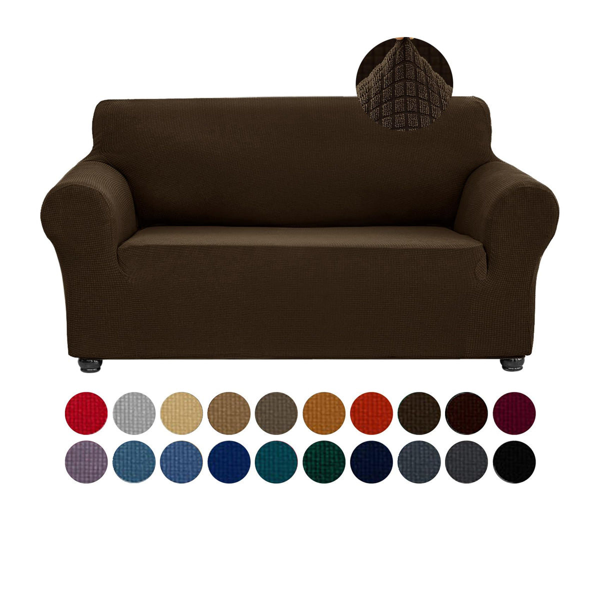 Joccun Stretch Chair Couch Cover,1-Piece Sofa Slipcover Spandex Jacquard Fabric Sofa Covers with Elastic Bottom,Washable Furniture Protector for Dogs,Cats,Kids(Armchair,Wide 35" - 55",Black)