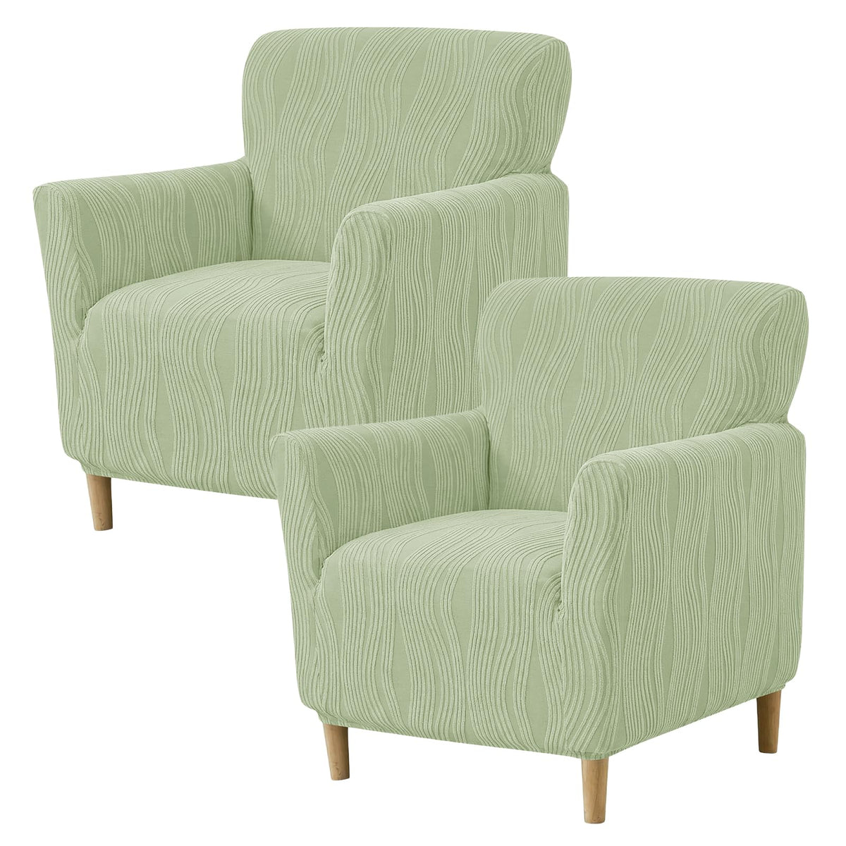 KRFOONN Chair Covers with Arms Armchair Slipcover for Living Room, Beige