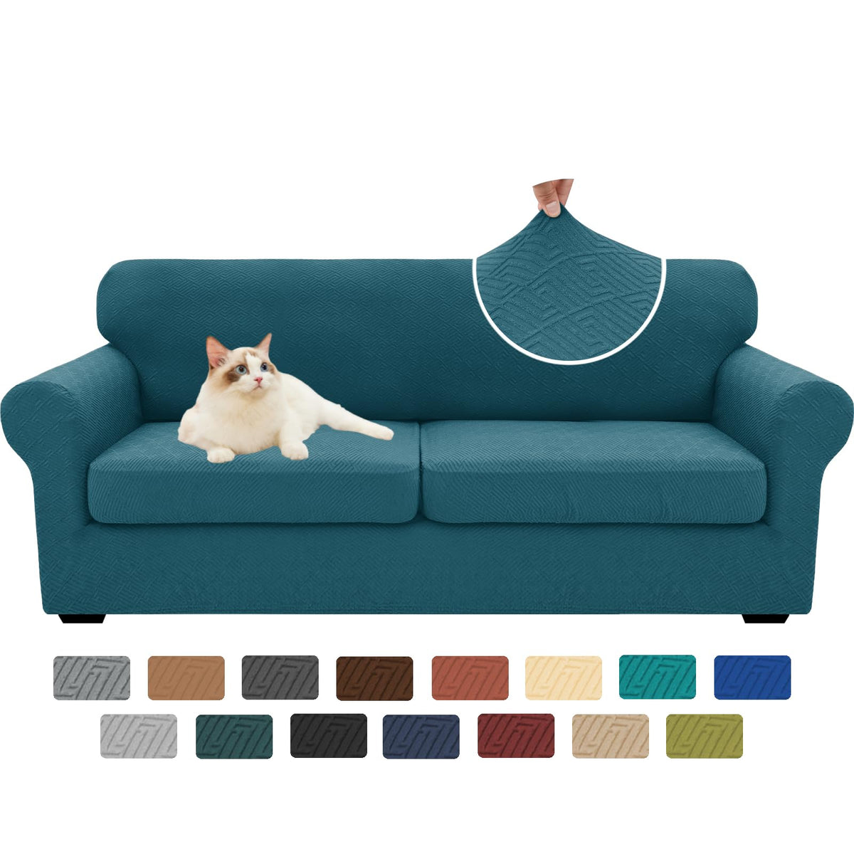 XINEAGE 2-Piece Stretch Armchair Sofa Cover, Washable Couch Covers for Dog