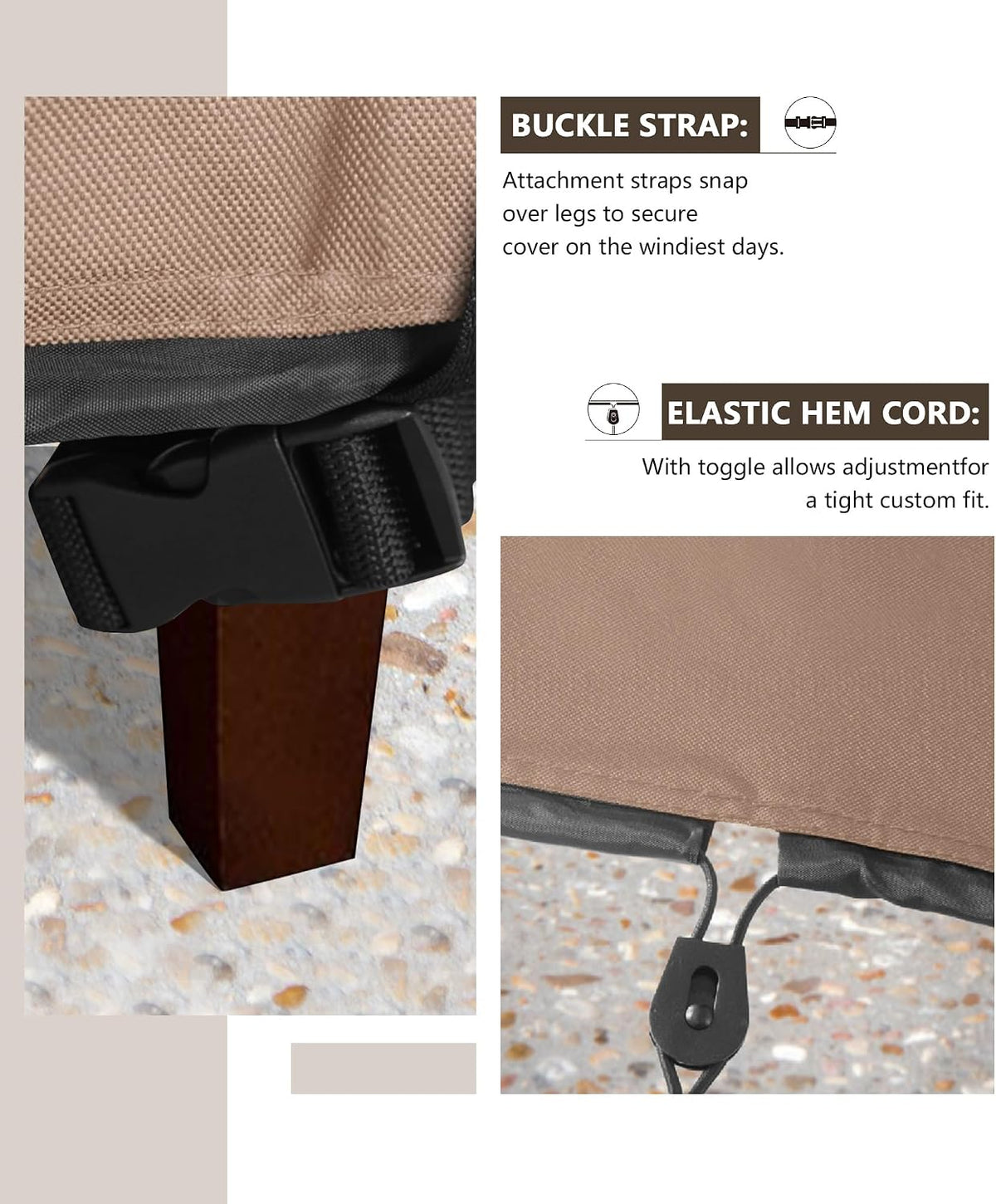 ULTCOVER Waterproof Patio Chair Cover, 28W x 30D x 32H in