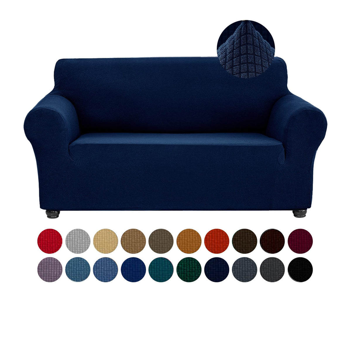 Joccun Stretch Chair Couch Cover,1-Piece Sofa Slipcover Spandex Jacquard Fabric Sofa Covers with Elastic Bottom,Washable Furniture Protector for Dogs,Cats,Kids(Armchair,Wide 35" - 55",Black)