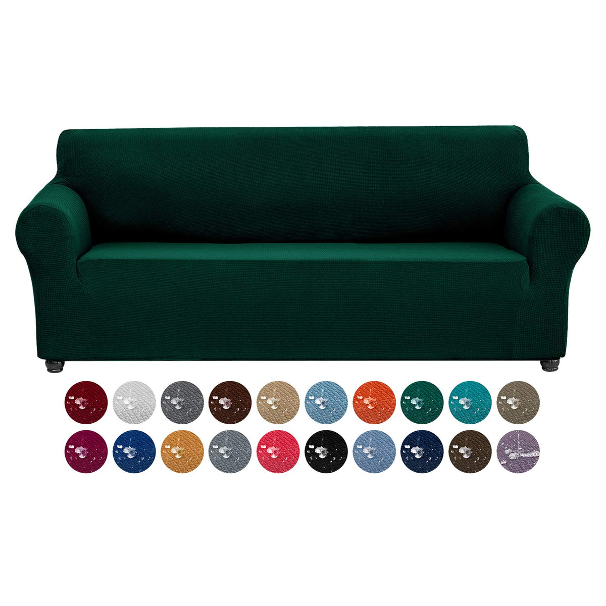 Joccun Stretch Chair Couch Cover,1-Piece Sofa Slipcover Spandex Jacquard Fabric Sofa Covers with Elastic Bottom,Washable Furniture Protector for Dogs,Cats,Kids(Armchair,Wide 35" - 55",Black)