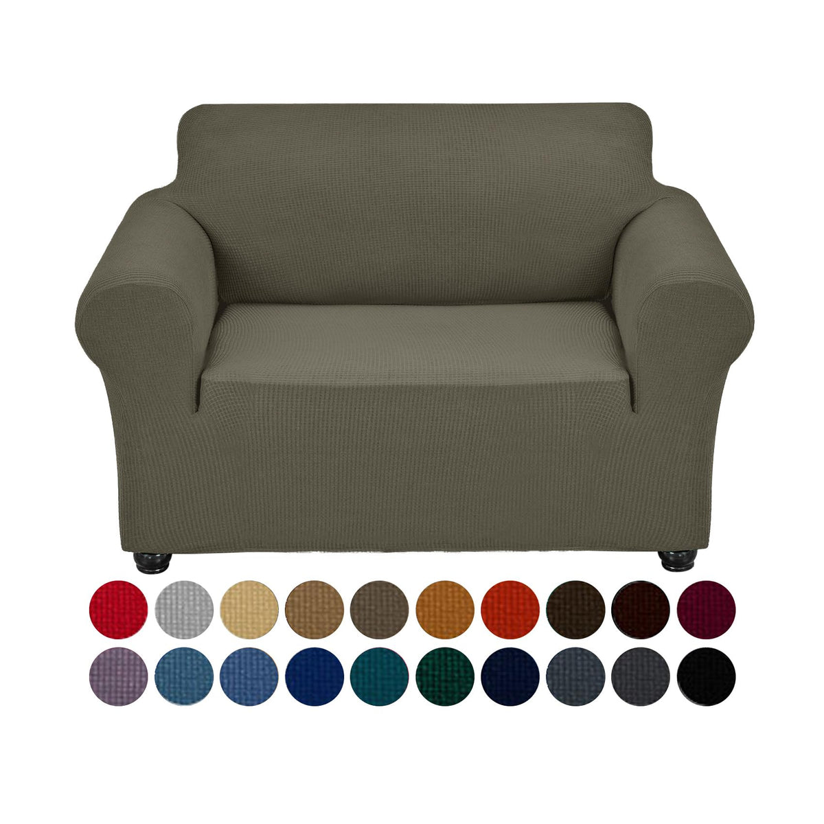 Joccun Stretch Chair Couch Cover,1-Piece Sofa Slipcover Spandex Jacquard Fabric Sofa Covers with Elastic Bottom,Washable Furniture Protector for Dogs,Cats,Kids(Armchair,Wide 35" - 55",Black)