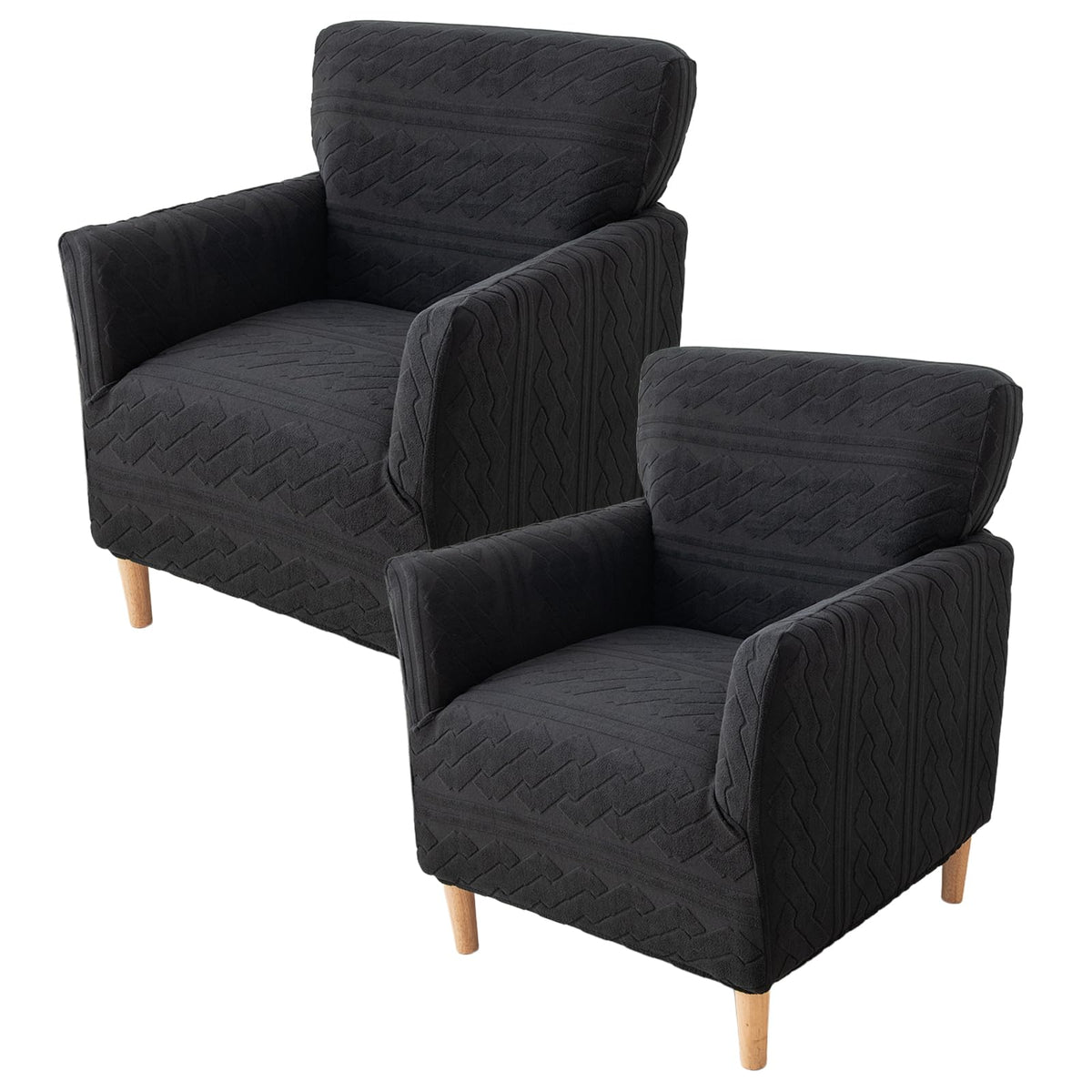 KRFOONN Chair Covers with Arms Armchair Slipcover for Living Room, Beige