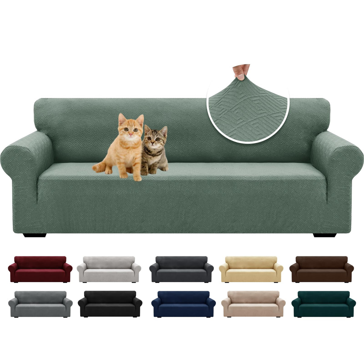 XINEAGE Stretch Jacquard Armchair Cover, Non Slip Sofa Slipcover for Dog
