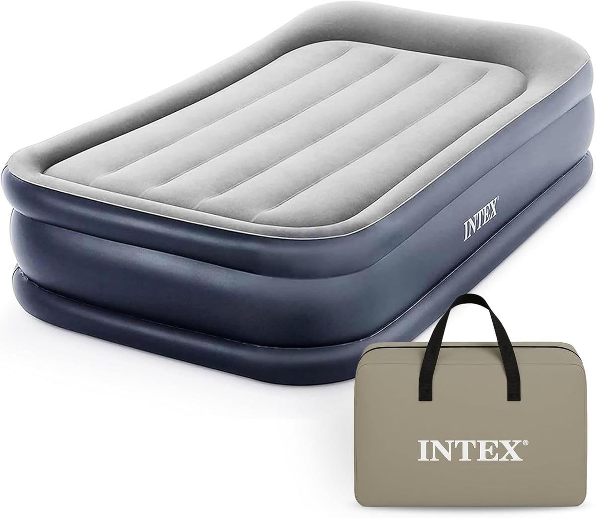 Intex Dura-Beam Plus Deluxe 16.5" Twin Air Mattress with Built-in Pump