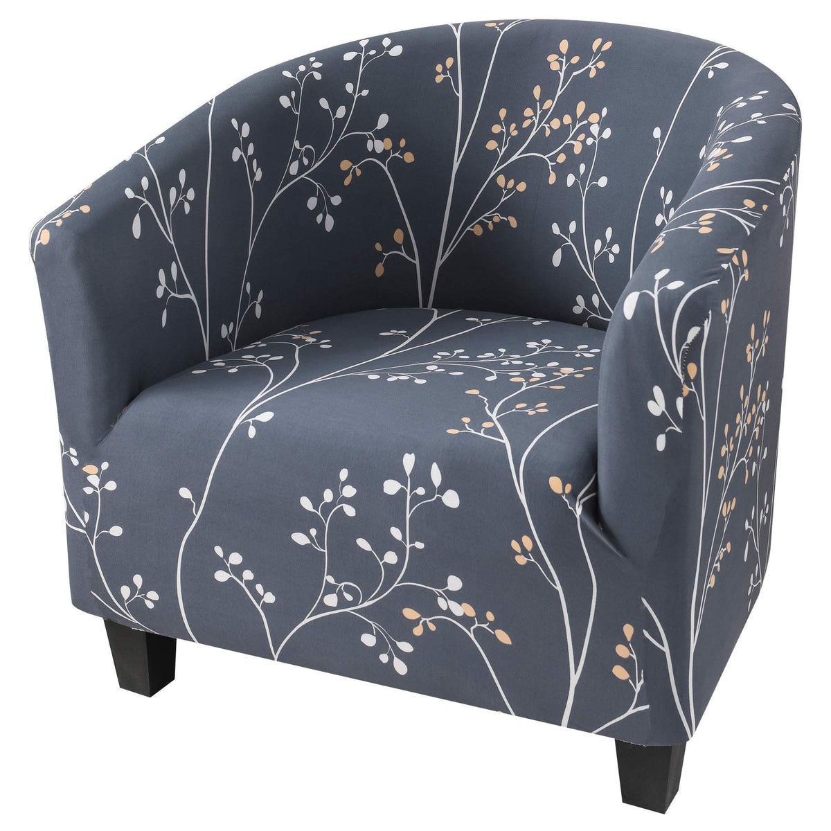 NILUOH Club Chair Slipcover Jacquard Tub Chair Cover Stretch Armchair Covers Sofa Cover Furniture Protector for Living Room (Jacquard Off-White)