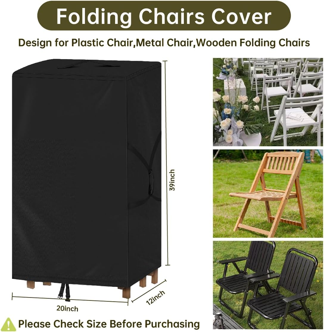 Folding Chair Cover,Water Resistant Folding Chairs Storage Bag with Handles