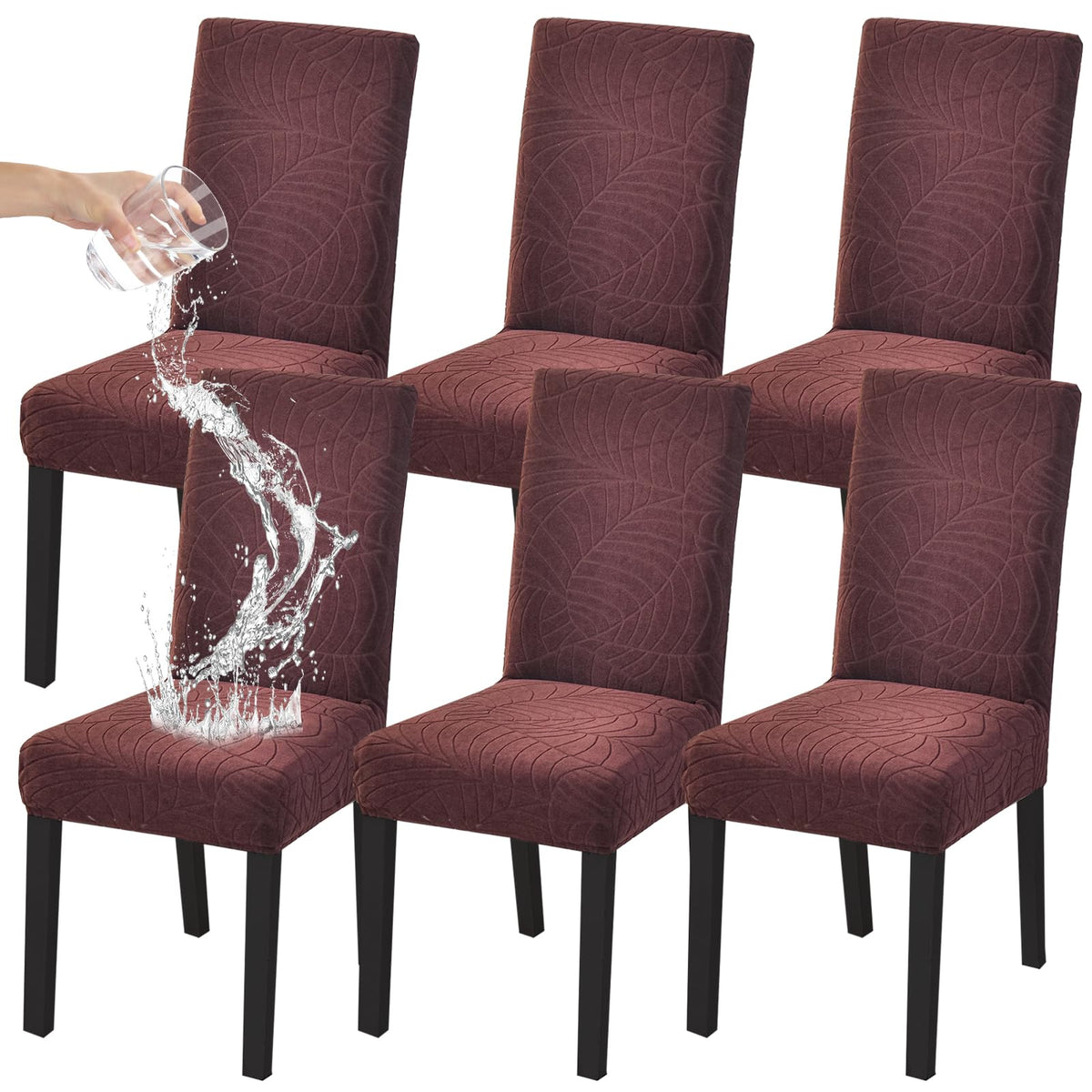 HZDHCLH Chair Covers for Dining Room Set of 4,Stretch Spandex Parsons Chair Slipcovers,Washable Anti-dust Chair Seat Covers for Kitchen,Wedding,Party (Beige, 4 Pack)