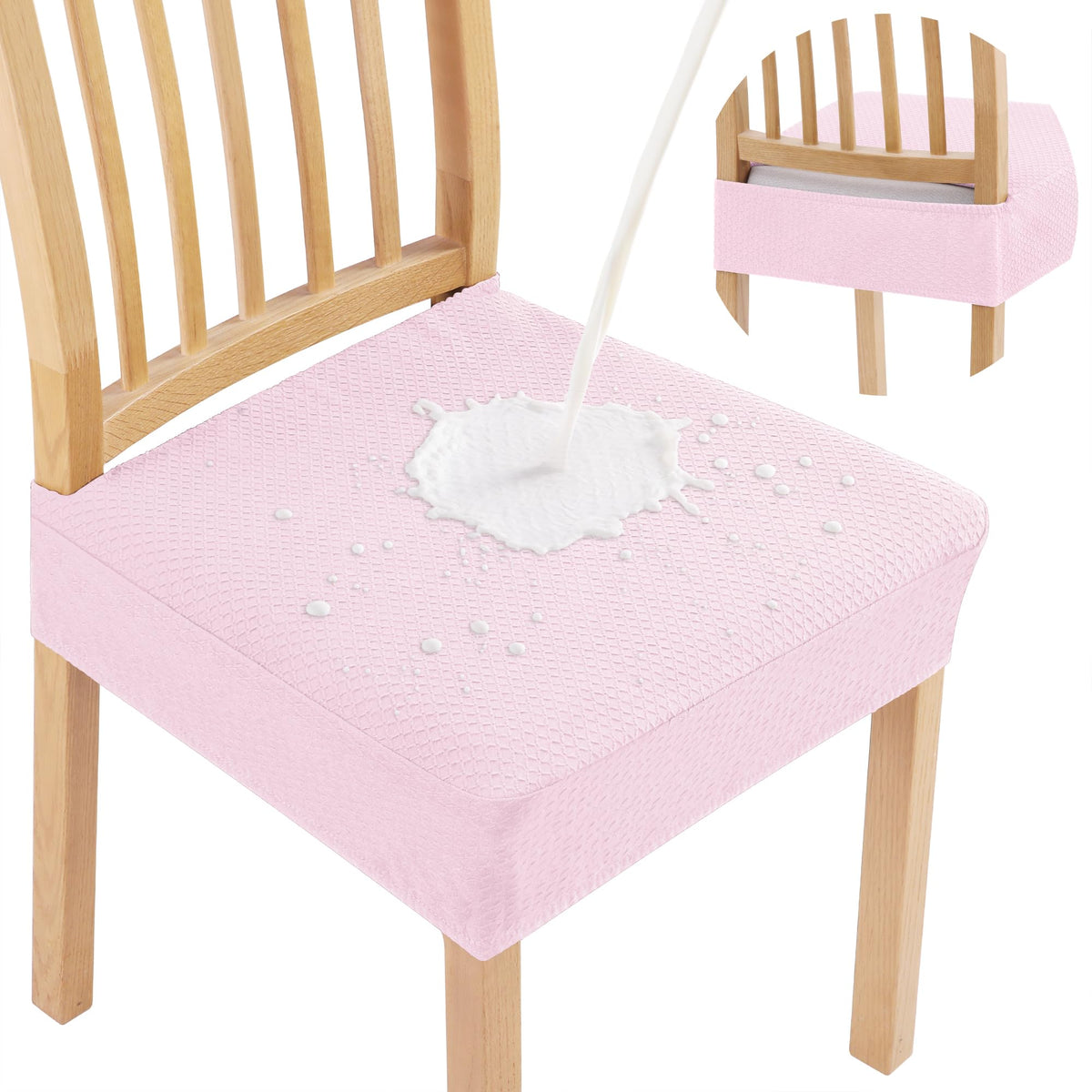Smiry Waterproof Seat Covers for Dining Room Chairs, Set of 4