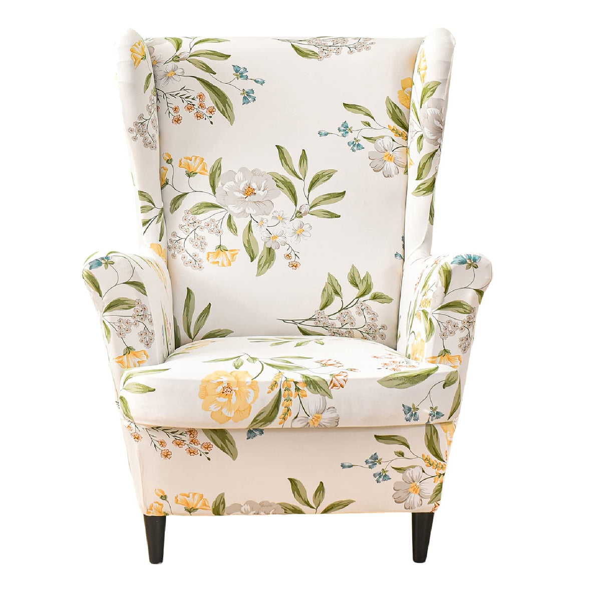 KRFOONN Stretch Wing Chair Slipcovers 2 Piece Wingback Chair Covers, A13