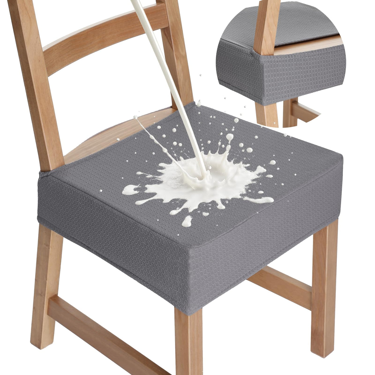 Waterproof Seat Covers for Dining Room Chairs Soft Stretch Washable
