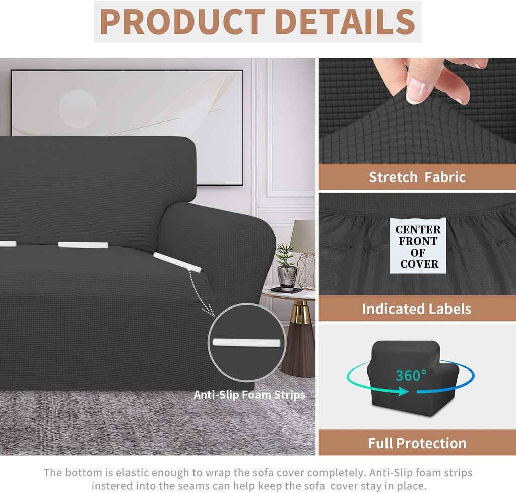 Easy-Going 100% Waterproof Chair Couch Cover, Stretch Jacquard Sofa Cover