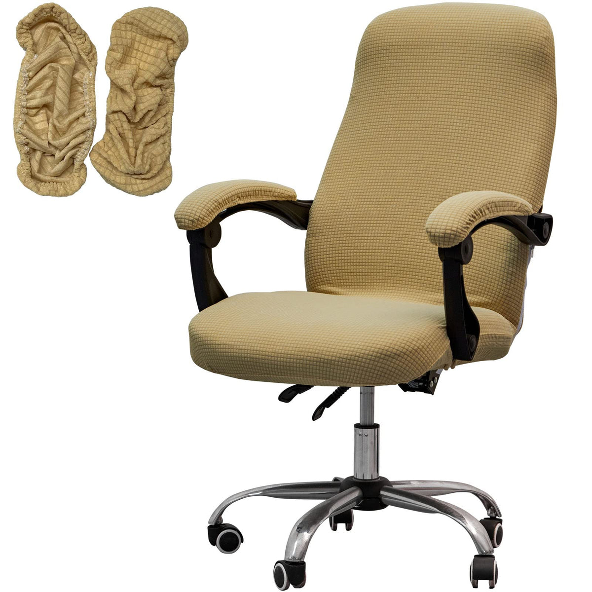 Melaluxe Office Chair Cover with Armrest Covers, Universal Stretch Desk Chair Cover, Computer Chair Slipcovers