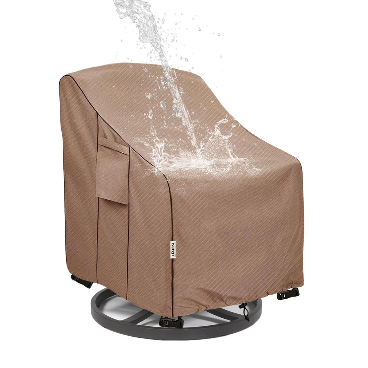 Patio Chair Covers for Outdoor Furniture Waterproof 4 Pack, Heavy Duty Waterproof Outdoor Swivel Chair Cover (30"W x34"D x36"H - Brown)