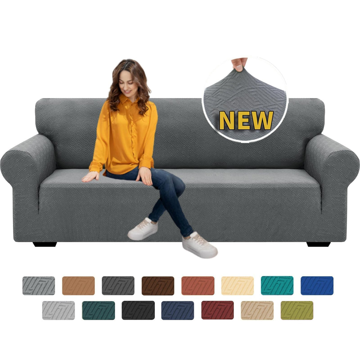 XINEAGE Stretch Jacquard Armchair Cover, Non Slip Sofa Slipcover for Dog
