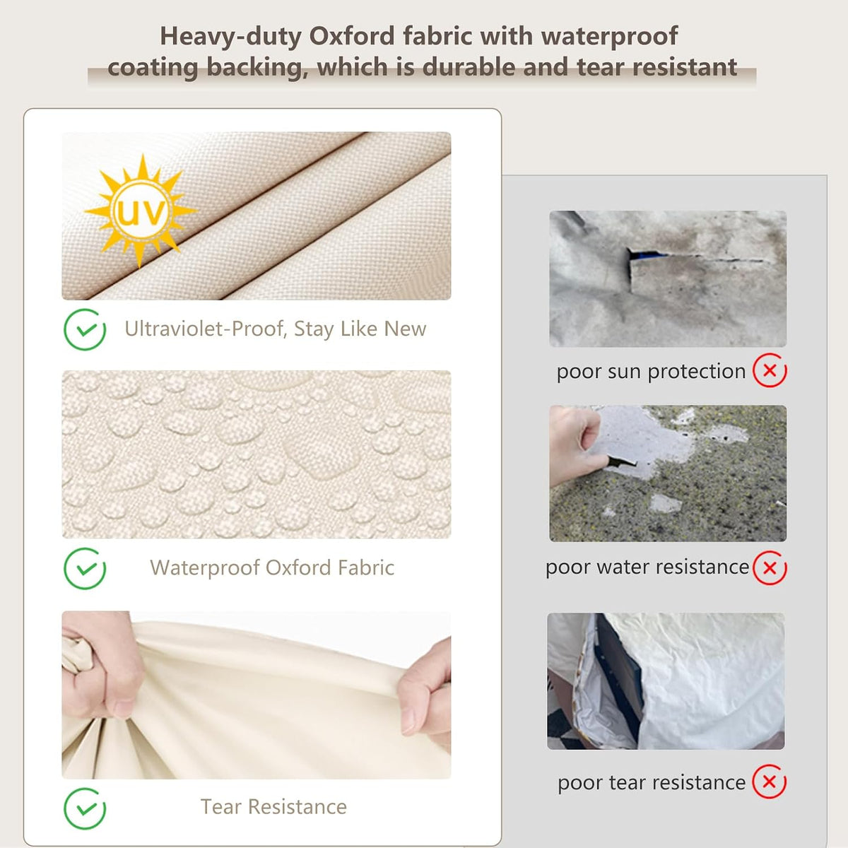 Patio Chair Covers Waterproof 2 Pack, 33" W x 35" D x 36" H