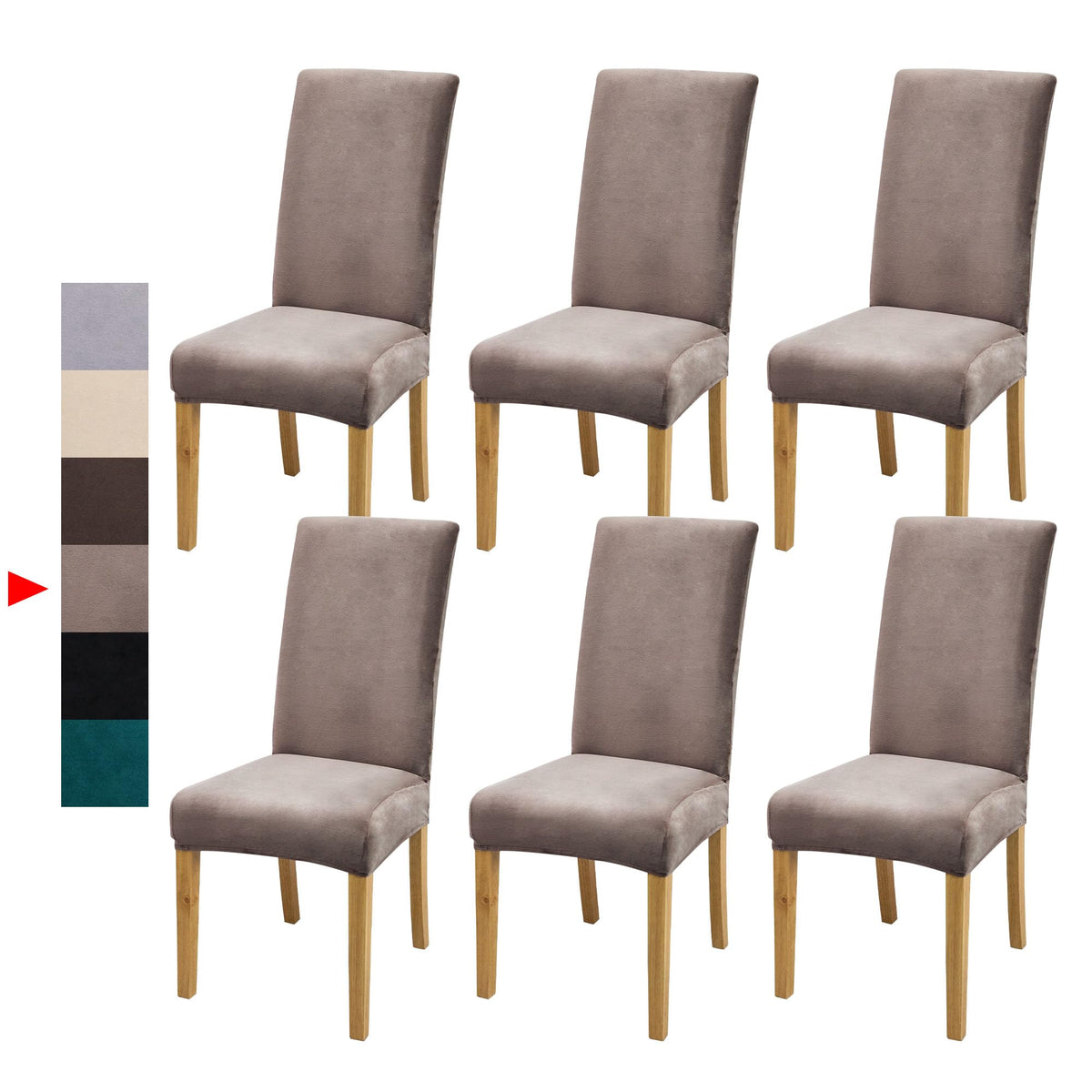 Velvet Dining Chair Covers,Dining Room Chair Covers Set of 6