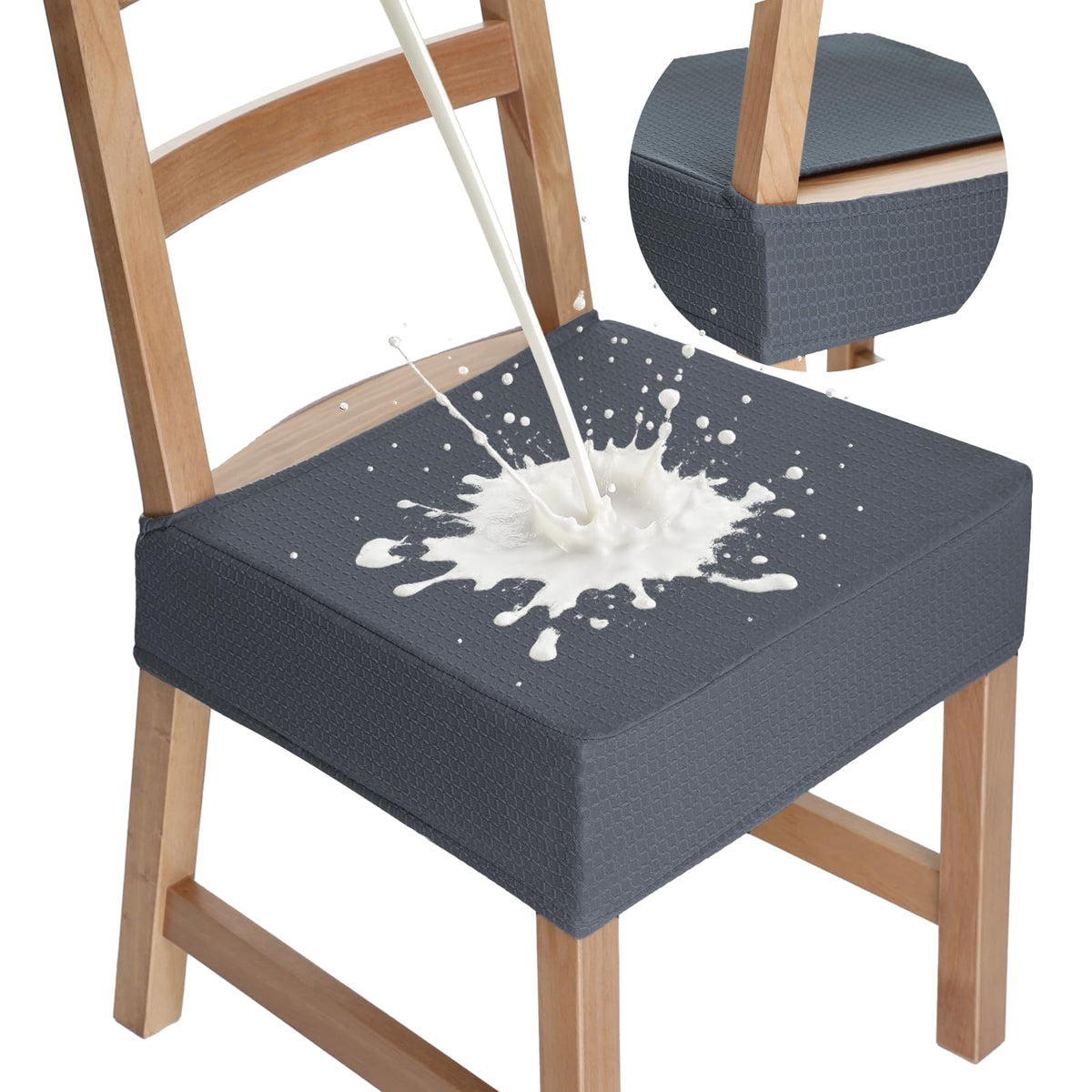 Waterproof Seat Covers for Dining Room Chairs Soft Stretch Washable
