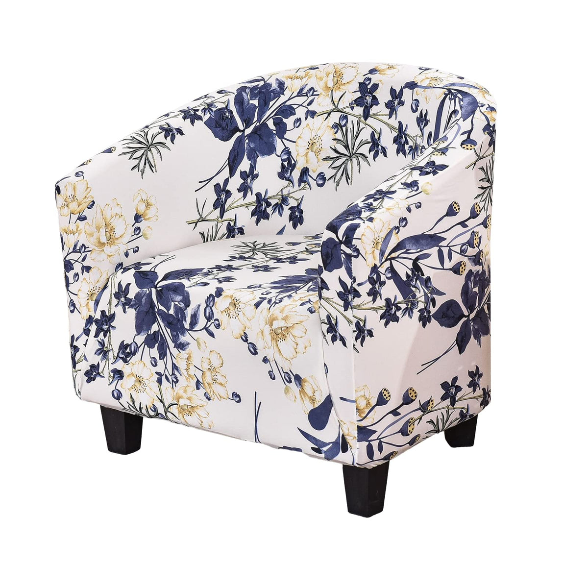 NILUOH Club Chair Slipcover Jacquard Tub Chair Cover Stretch Armchair Covers Sofa Cover Furniture Protector for Living Room (Jacquard Off-White)