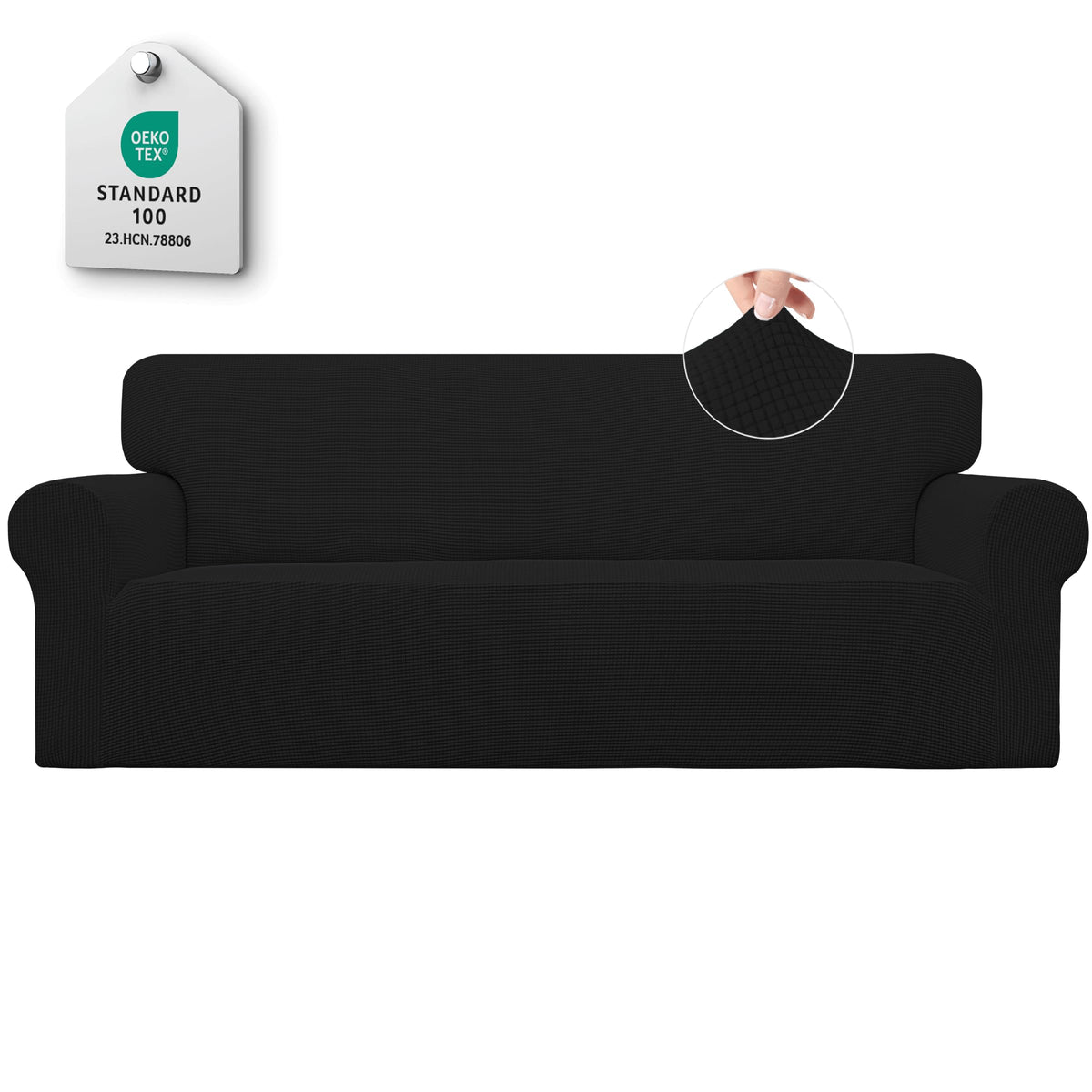 Easy-Going Stretch Chair Sofa Slipcover Washable Dark Gray