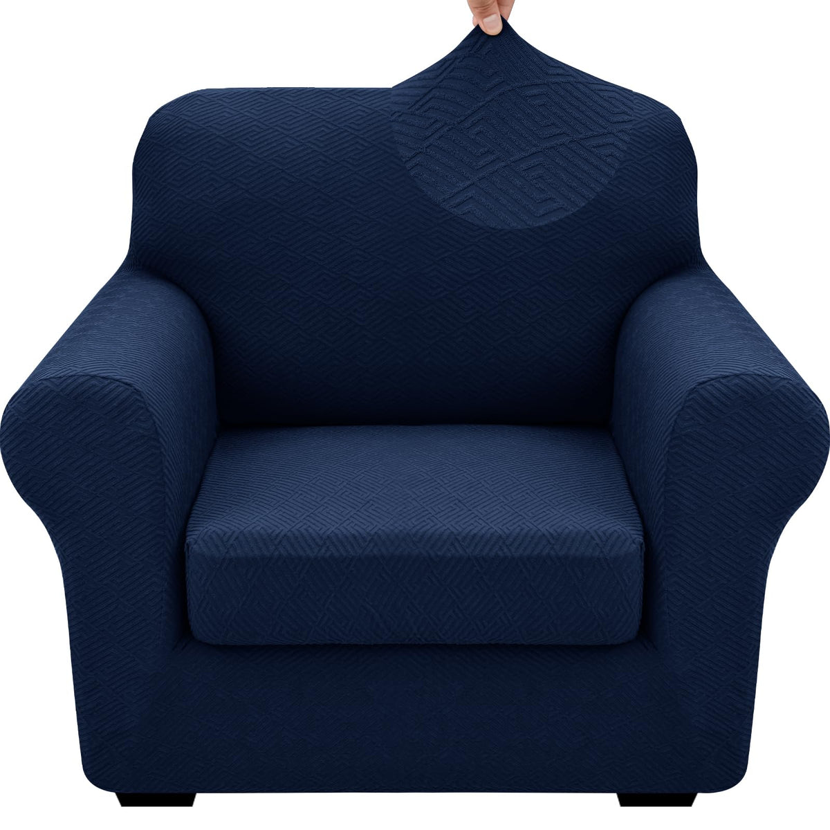 XINEAGE 2-Piece Stretch Armchair Sofa Cover, Washable Couch Covers for Dog