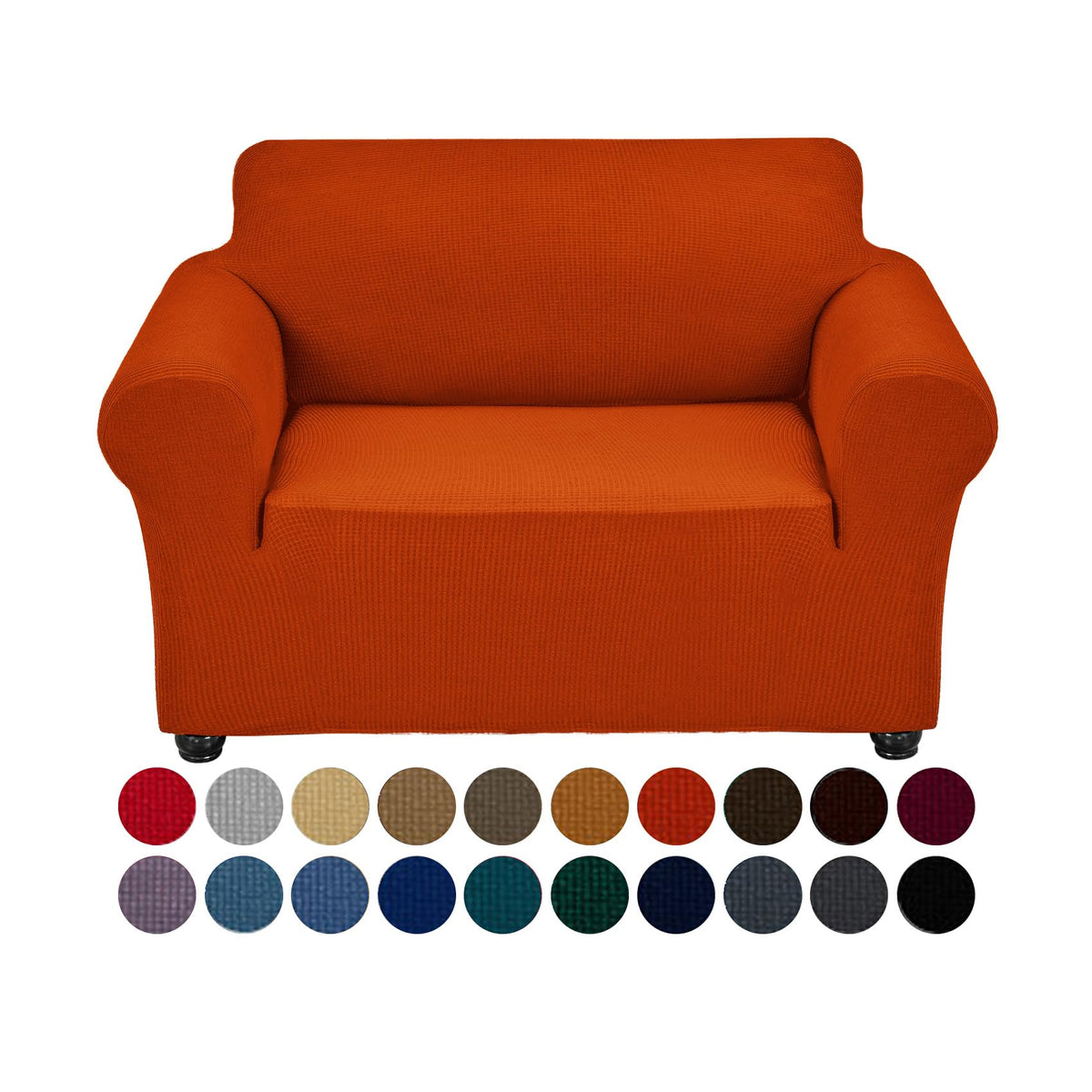 Joccun Stretch Chair Couch Cover,1-Piece Sofa Slipcover Spandex Jacquard Fabric Sofa Covers with Elastic Bottom,Washable Furniture Protector for Dogs,Cats,Kids(Armchair,Wide 35" - 55",Black)