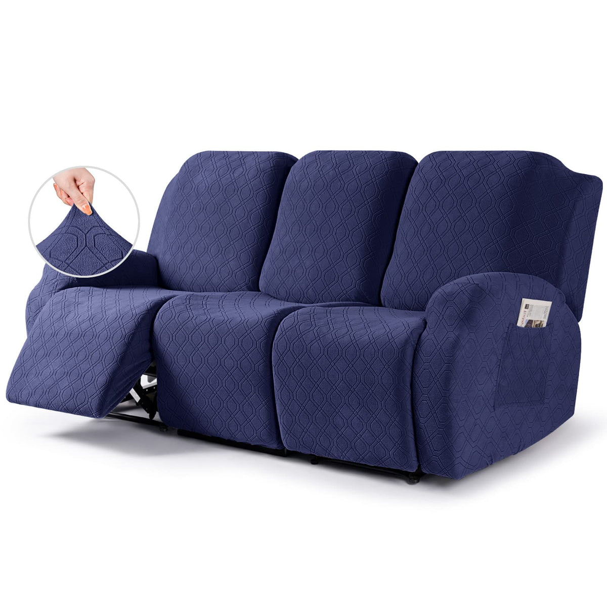 VANSOFY Stretch Recliner Chair Cover, Slipcover, Dark Gray, 1 Seater