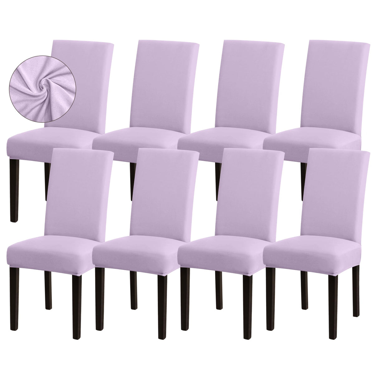 Sufdari Dining Chair Covers,Kitchen Cover,Parsons Slipcover,Spandex Protectors for Room Stretch Chairs Cover Set of 4 -Gray
