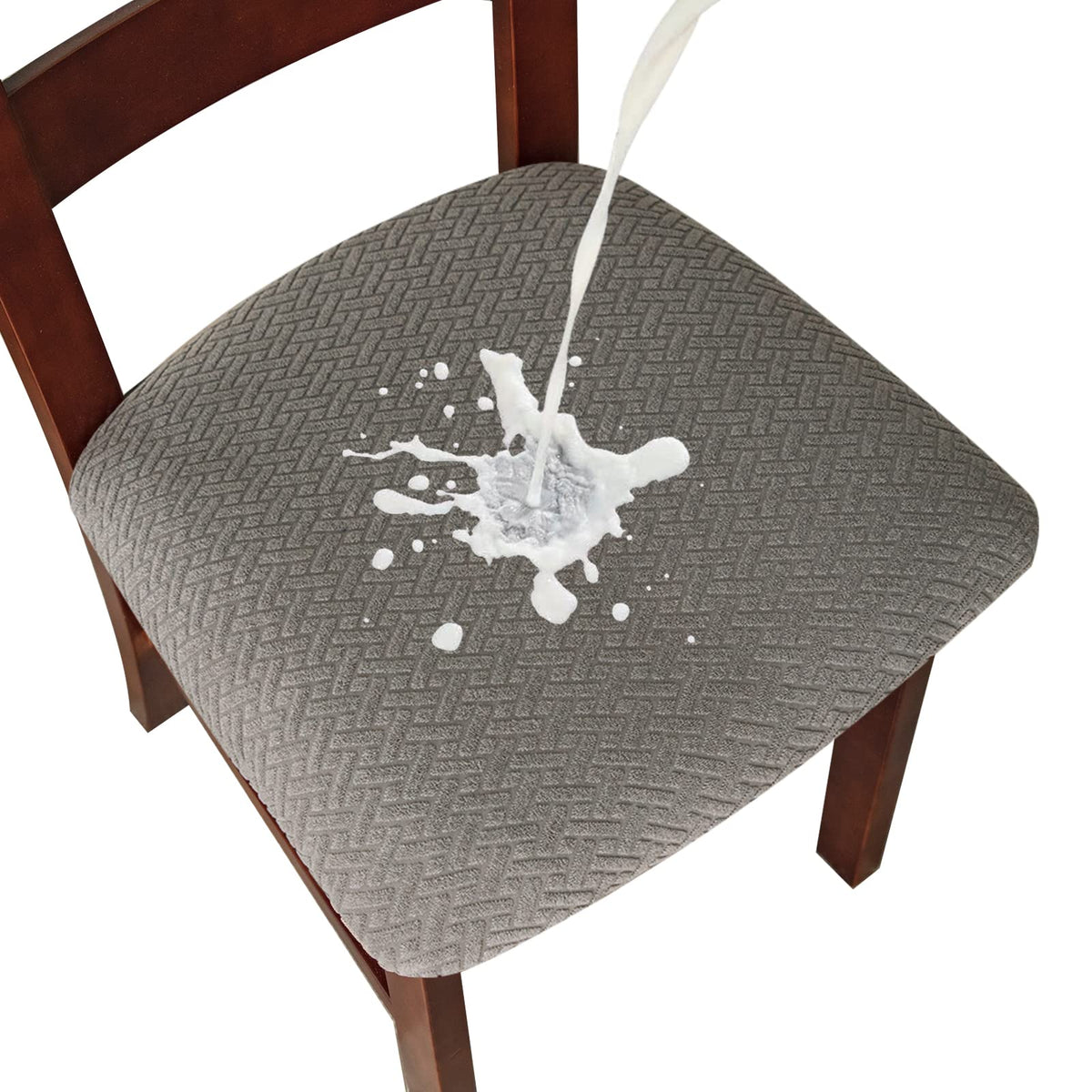 Genina Seat Covers for Dining Room Washable Chair Seat Slipcovers Set of 4