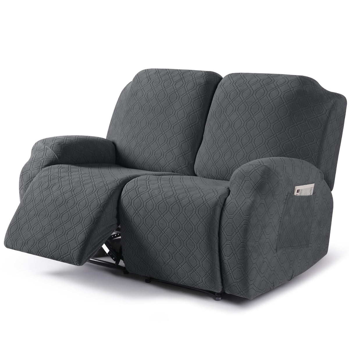 VANSOFY Stretch Recliner Chair Cover, Slipcover, Dark Gray, 1 Seater