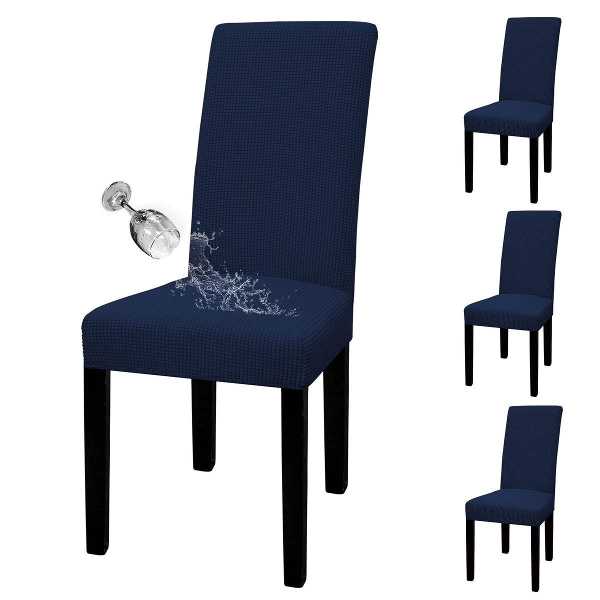 Easy-Going 100% Waterproof Dining Room Chair Covers Set of 6, Large