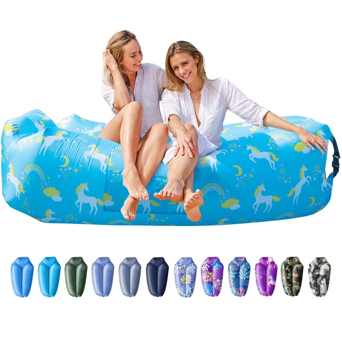 AlphaBeing Inflatable Lounger Beach Chair Accessories, Air Sofa Hammock Inflatable Couch for Camping Backyard Lakeside with Compression Sacks, Ideal Outdoor Gifts for Adults