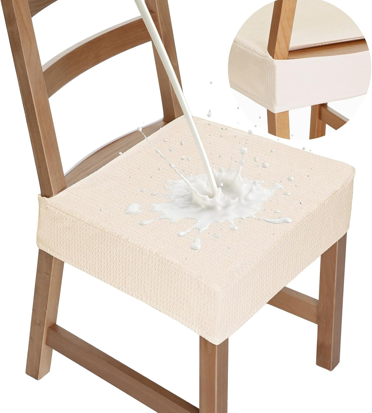 Waterproof Seat Covers for Dining Room Chairs Soft Stretch Washable