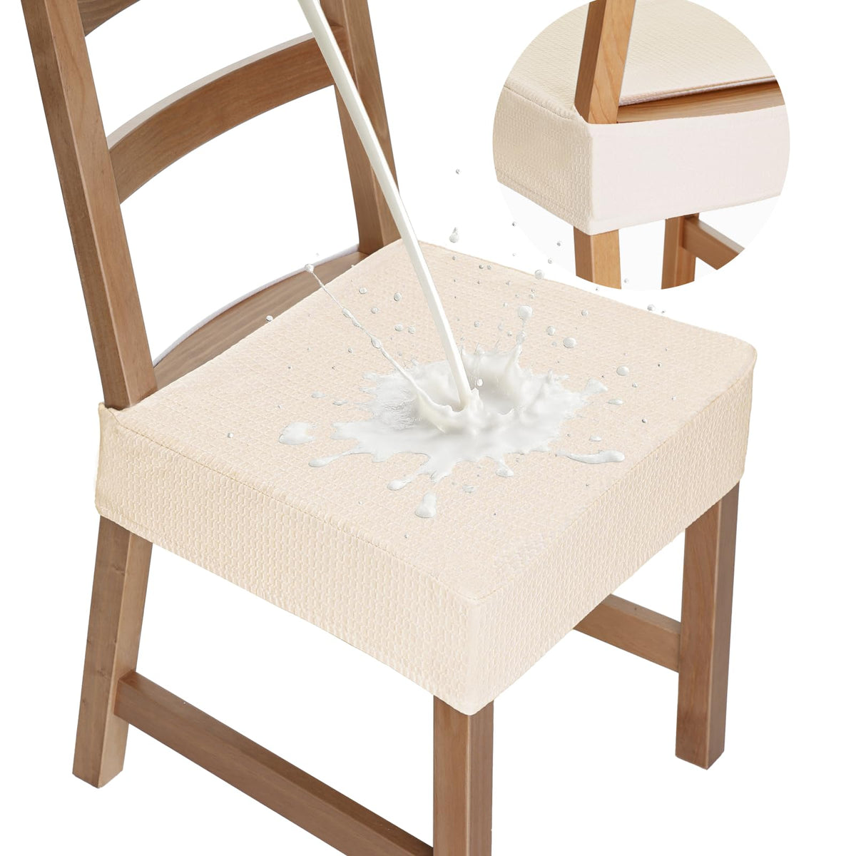 Waterproof Seat Covers for Dining Room Chairs Soft Stretch Washable