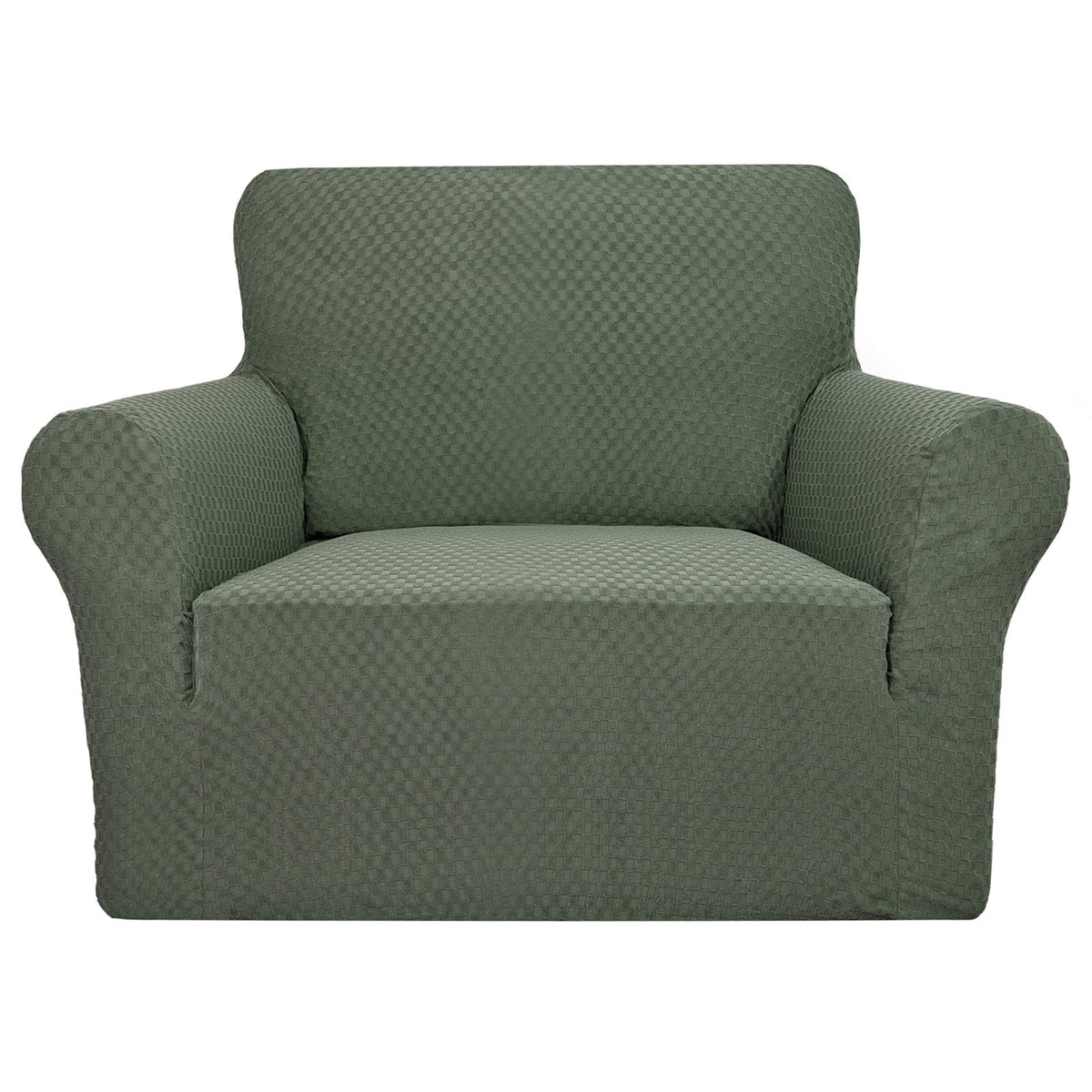 YEMYHOM Couch Cover Latest Jacquard Design High Stretch Sofa Chair Covers for Living Room, Pet Dog Cat Proof Armchair Slipcover Non Slip Magic Elastic Furniture Protector (Chair, Light Gray)